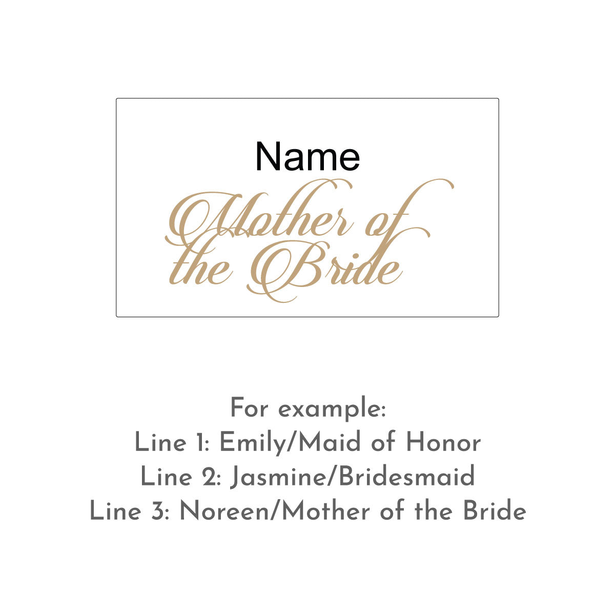 Modern Bridesmaid Maid of Honor Personalized Champagne Labels, Set of 6