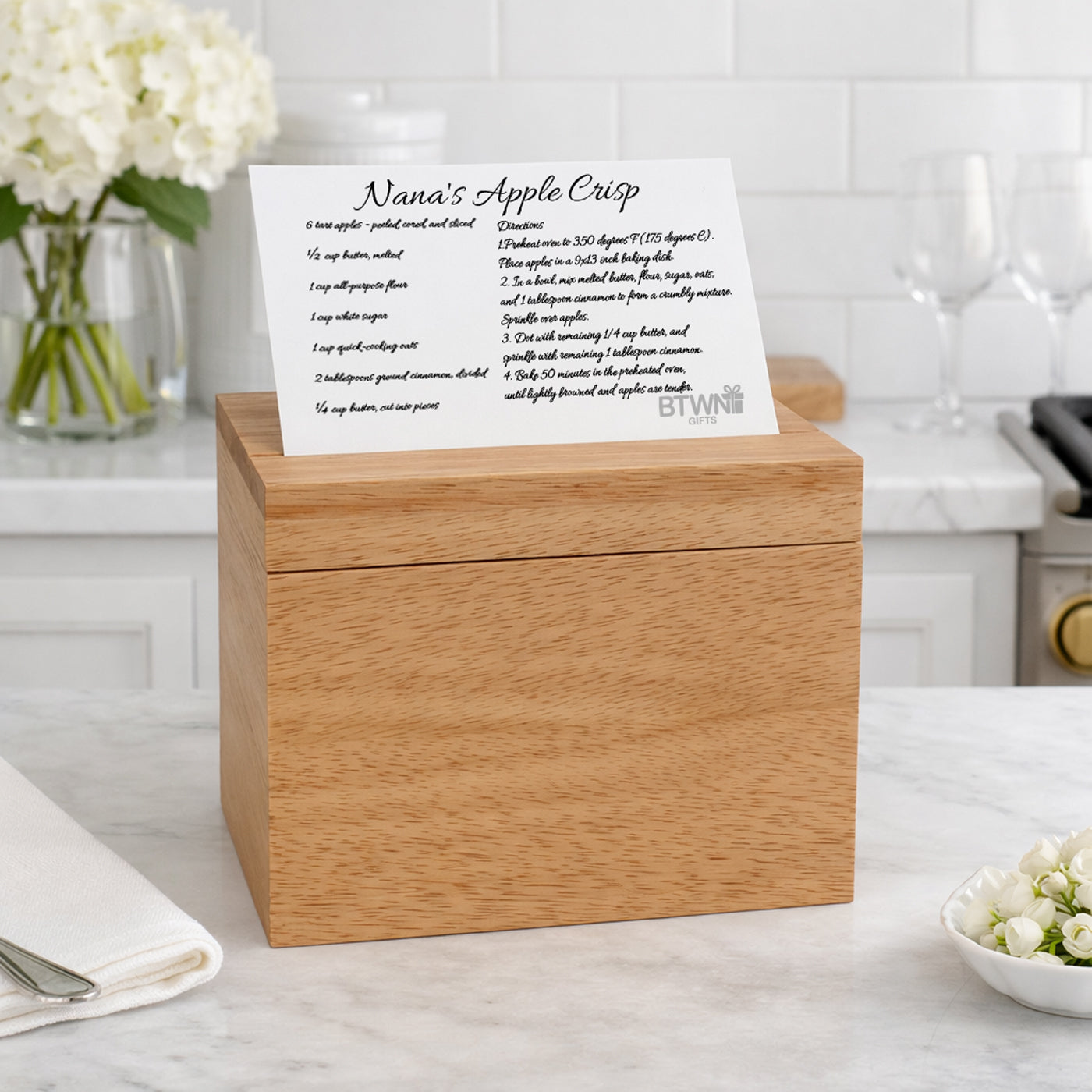 Personalized Wood Recipe Box