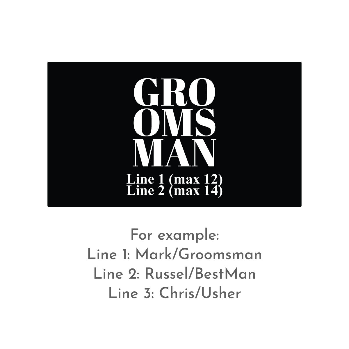 Groomsman Best Man Personalized Champagne Labels, Set of 6