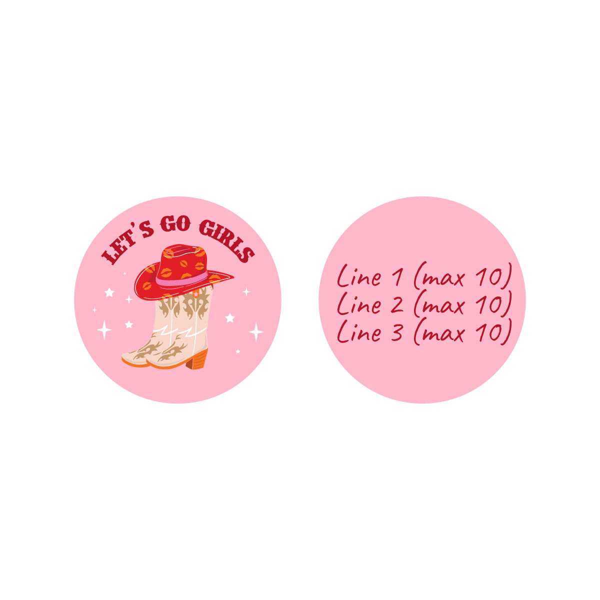 Let’s Go Girls Personalized Bachelorette Kisses & Reese's Candy Labels (Set of 100)