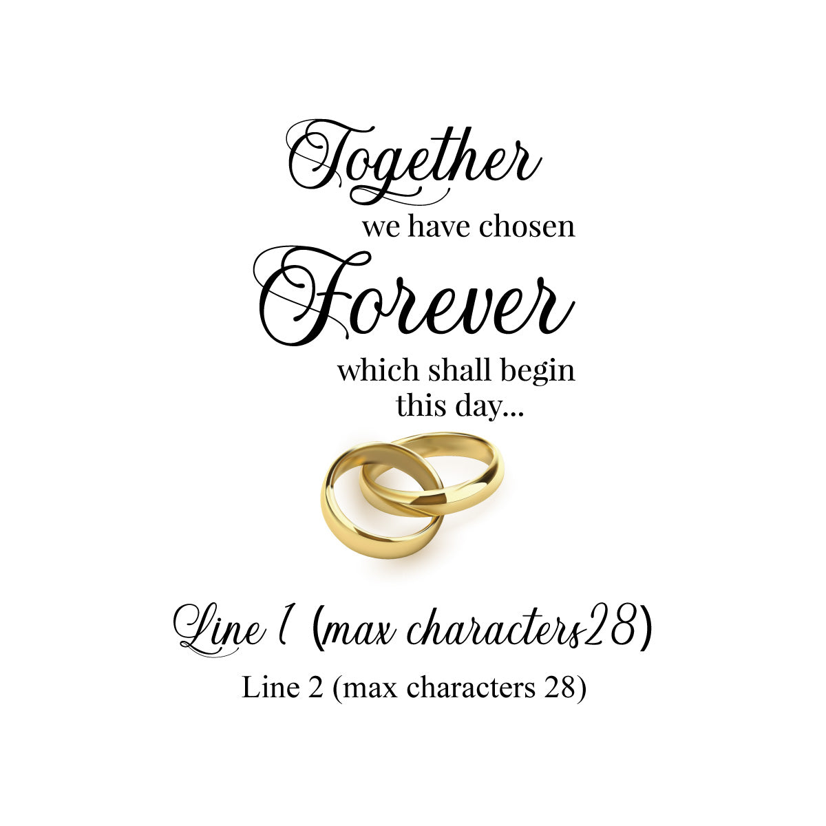 Together Forever Personalized Wedding Aisle Runner