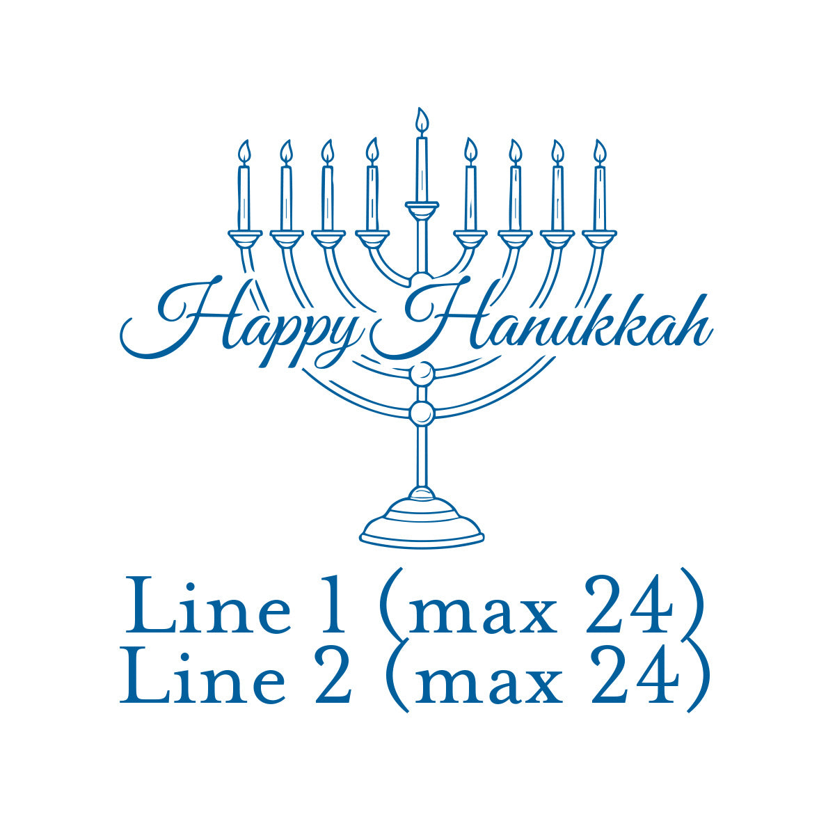 Happy Hanukkah Personalized Pint Beer Glass (Set of 18)