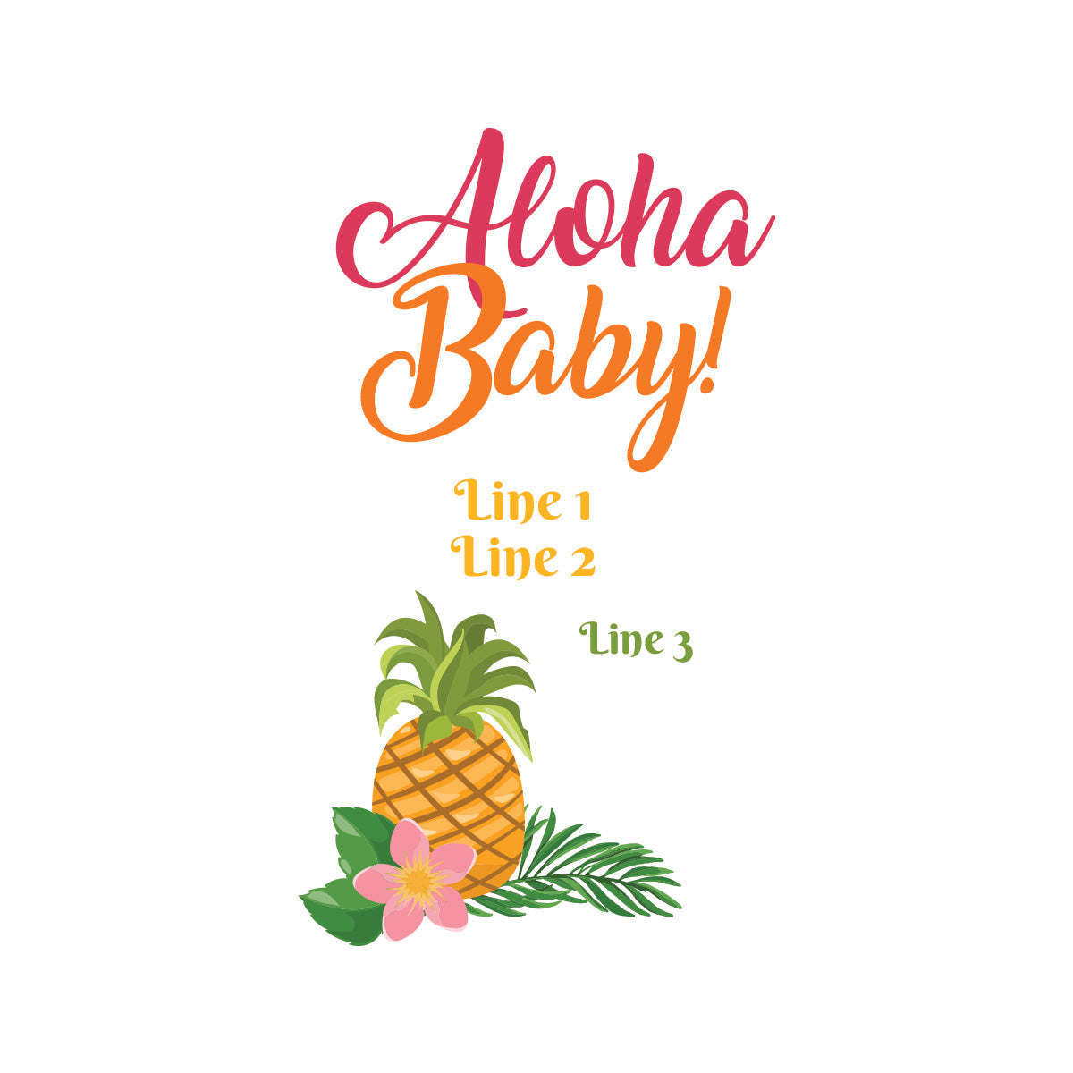 Aloha Baby Personalized Loop Sanitizer Labels (Set of 20)