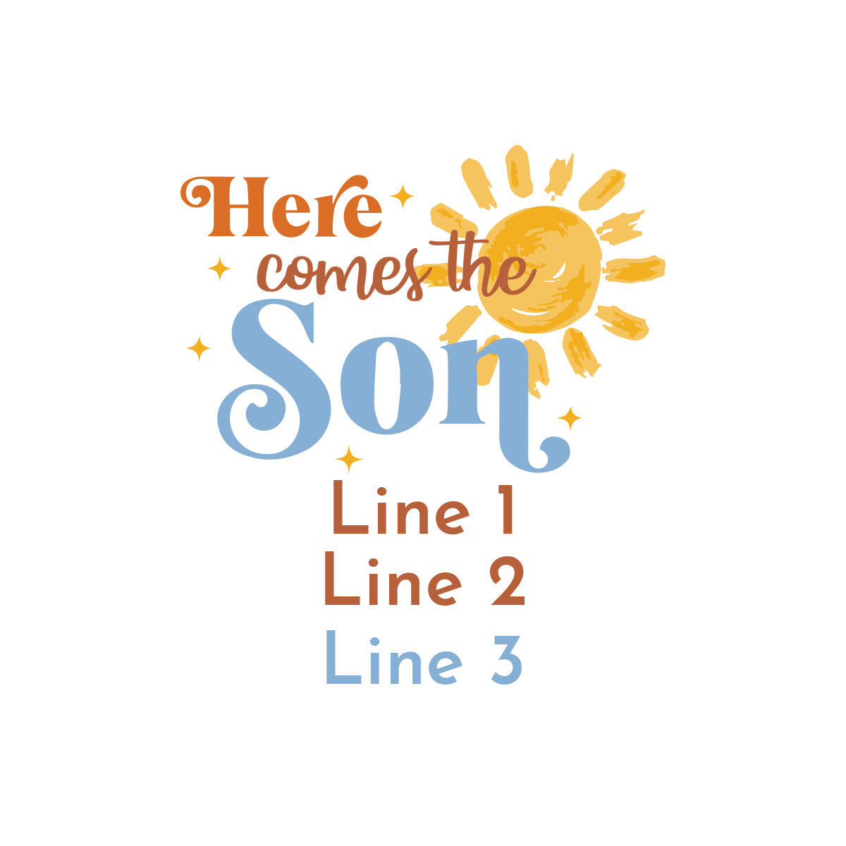 Here Comes The Son Personalized Loop Sanitizer Labels (Set of 20)