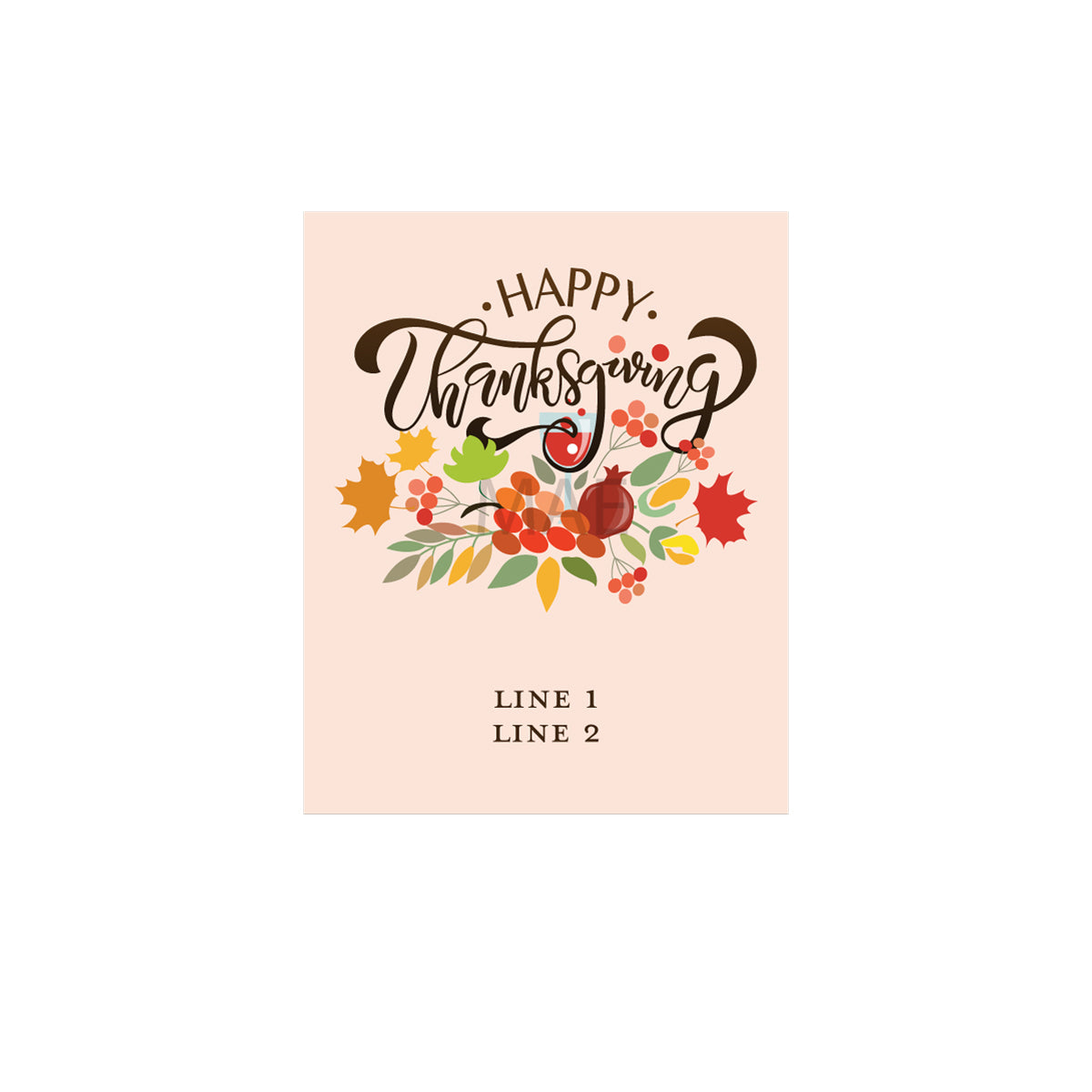 Happy Thanksgiving Personalized Wine Labels (Set of 12)