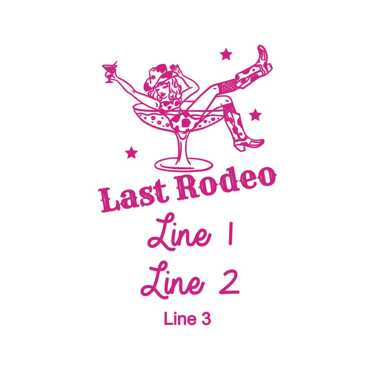 Last Rodeo Personalized Kisses & Reese's Candy Labels (Set of 100)