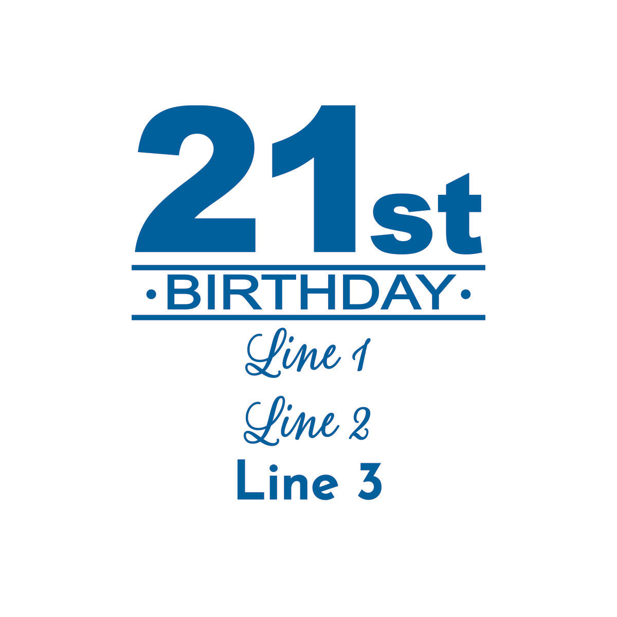 21st Birthday Personalized Loop Sanitizer Labels (Set of 20)