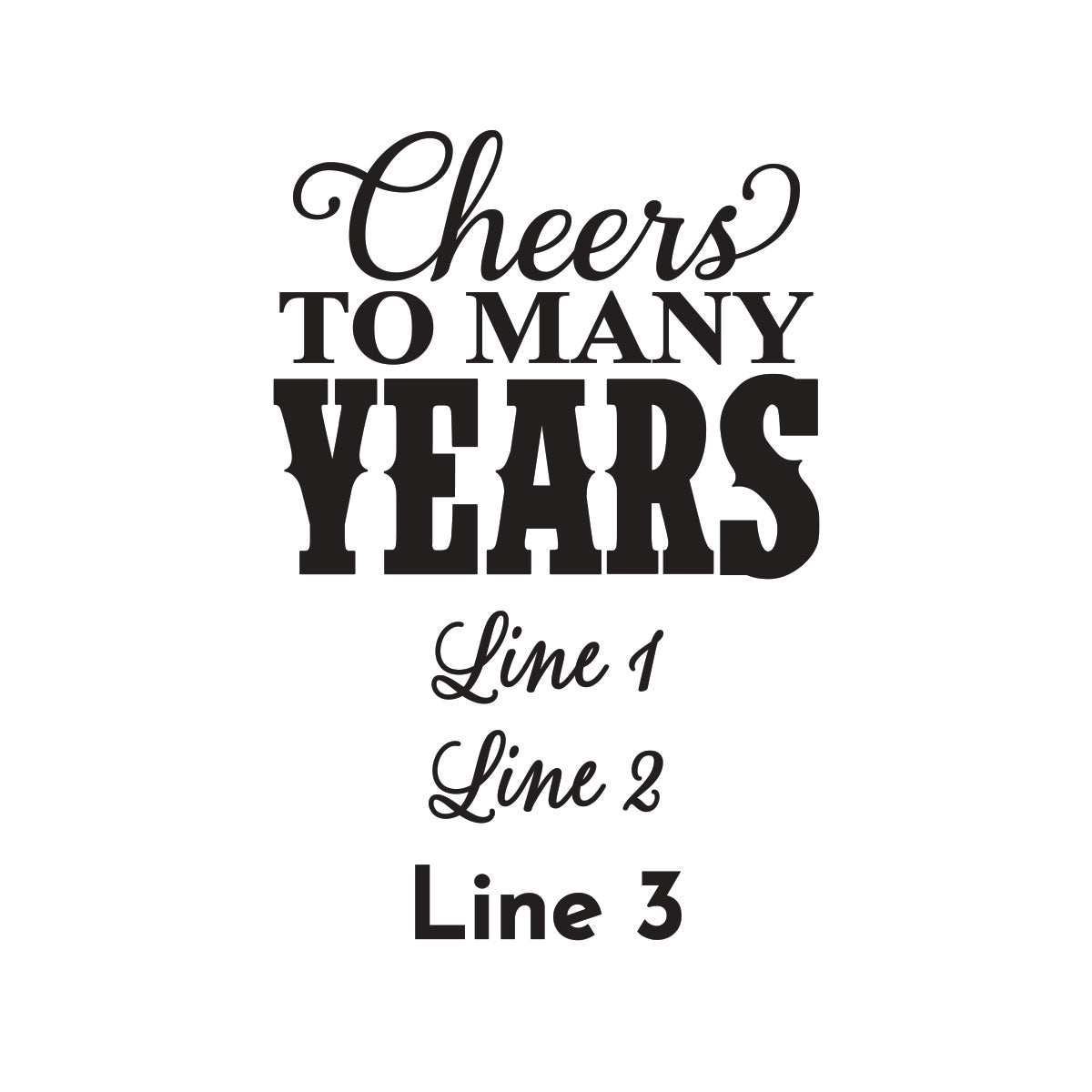 Adult Birthday Personalized 9 oz. Stemless Champagne Glass (Set of 24)