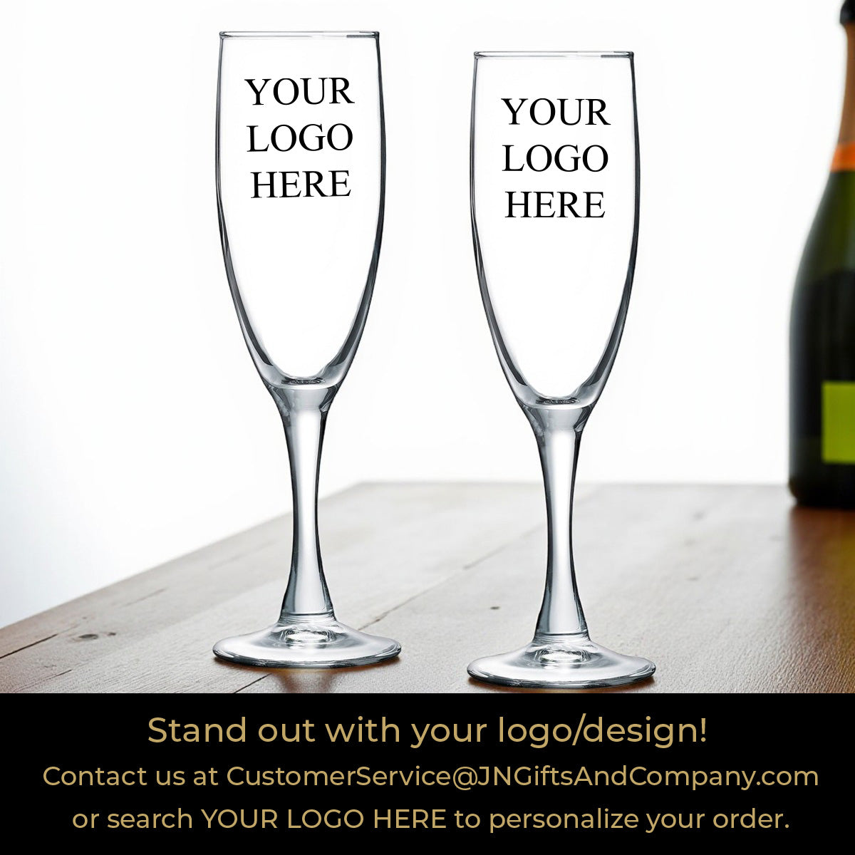 Thank You Personalized Champagne Glass (Set of 24)