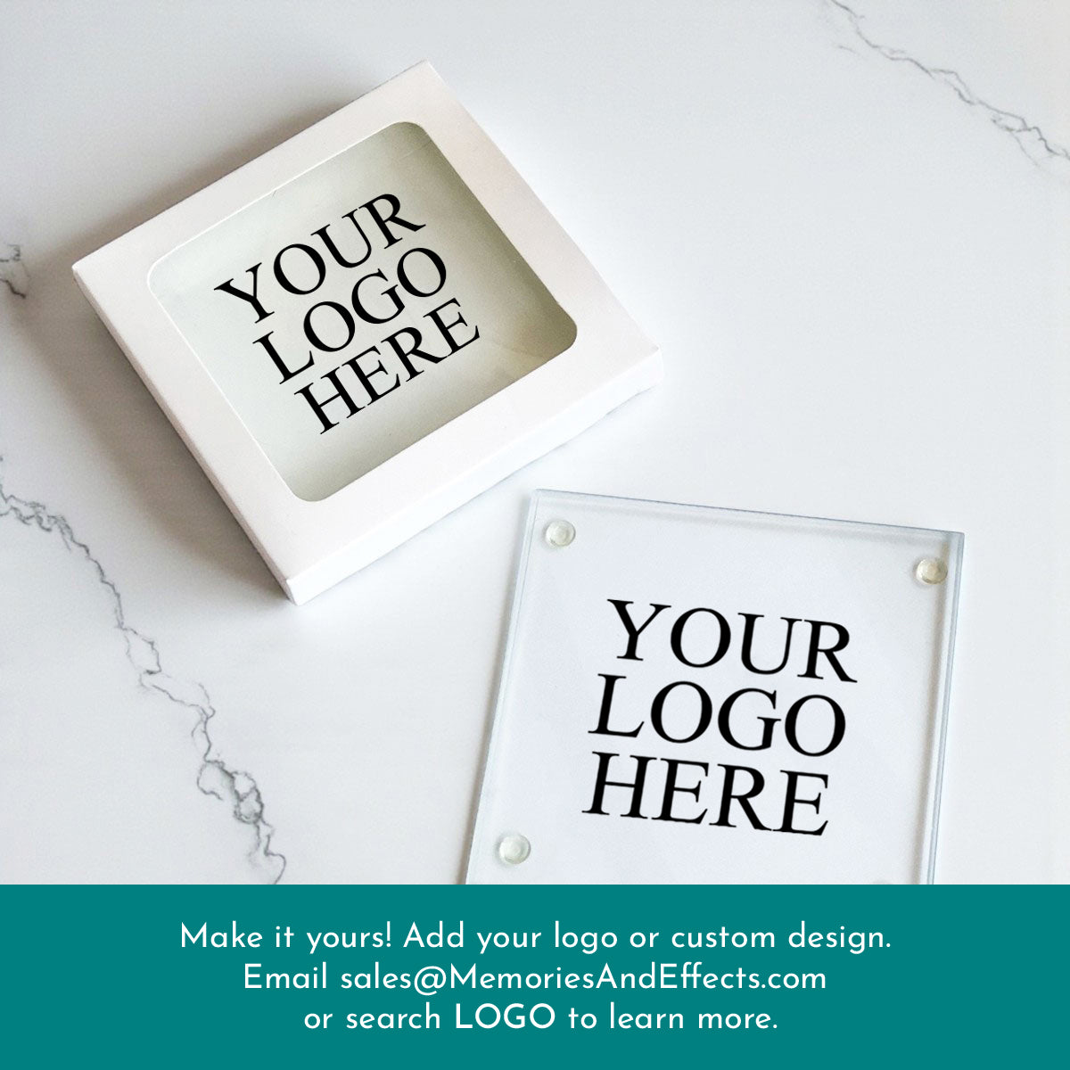 Happy Hanukkah Personalized Glass Coaster (Set of 24)
