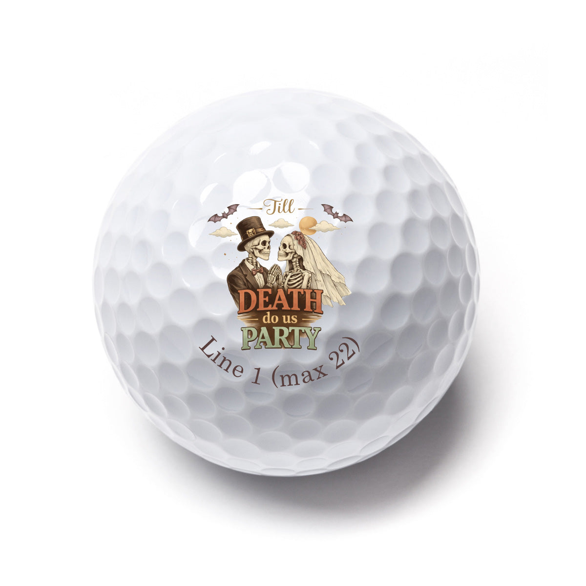 Till Death Do Us Part Personalized Printed Golf Balls