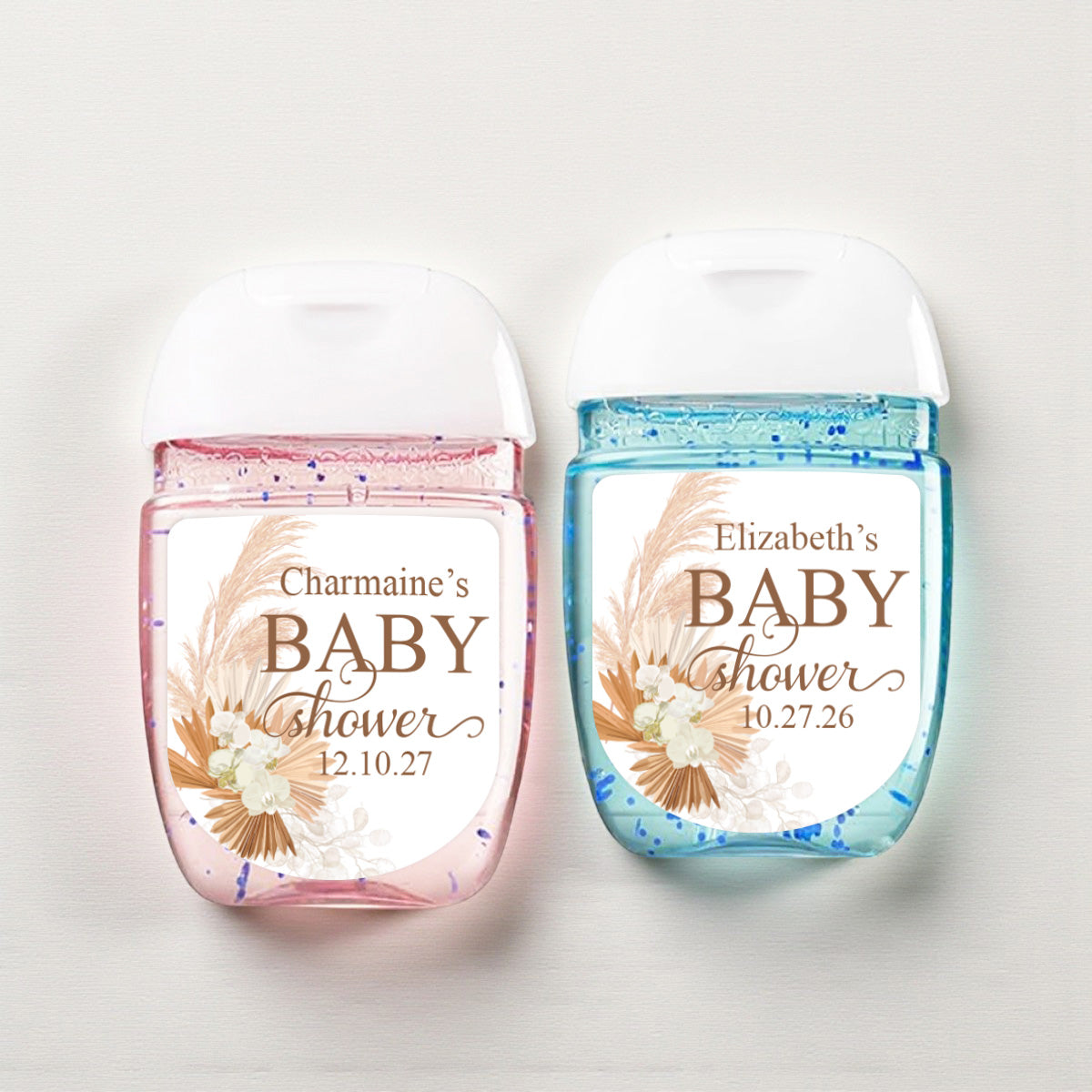 Boho Baby Shower Personalized Loop Sanitizer Labels (Set of 20)