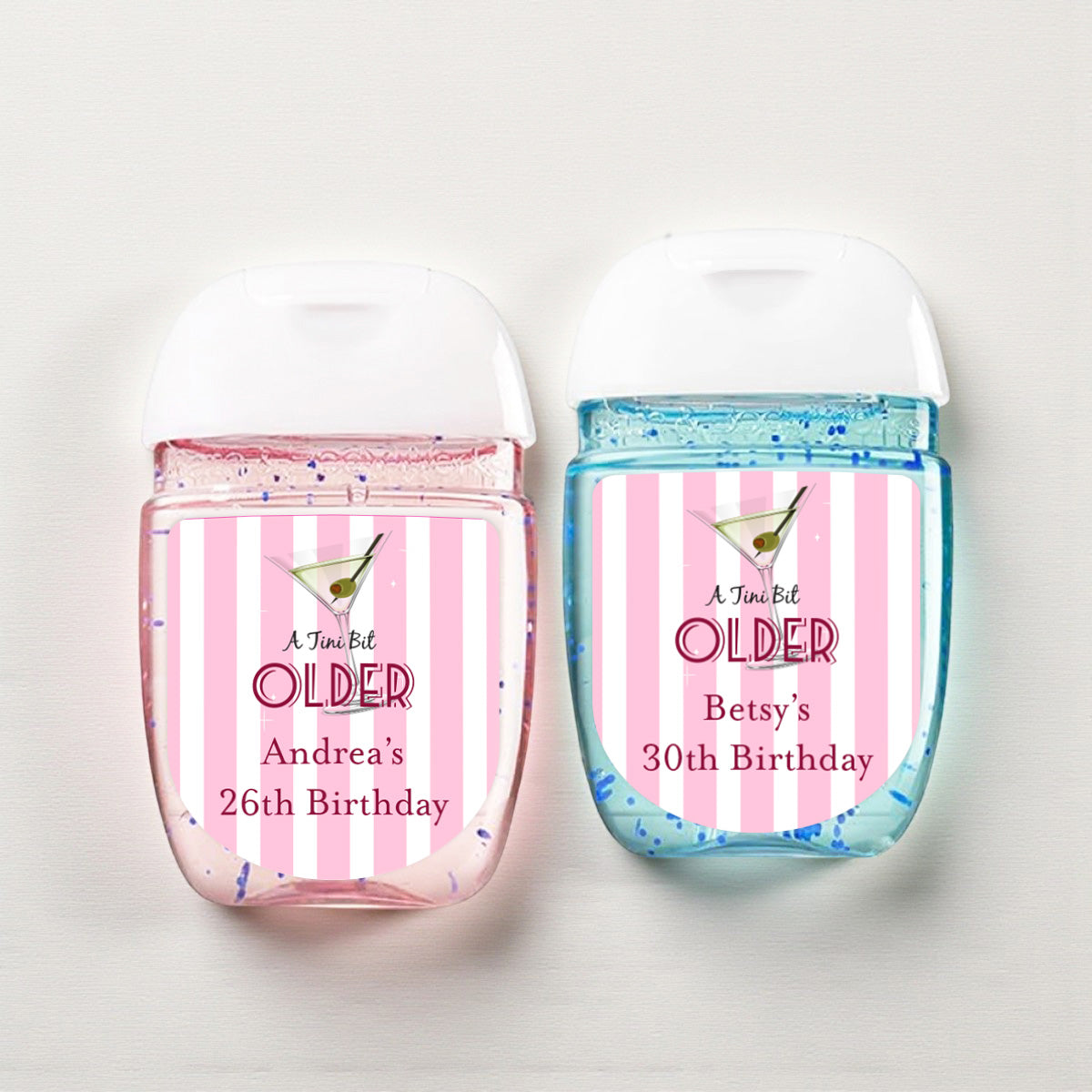 A Tini Bit Older Personalized Loop Sanitizer Labels (Set of 20)