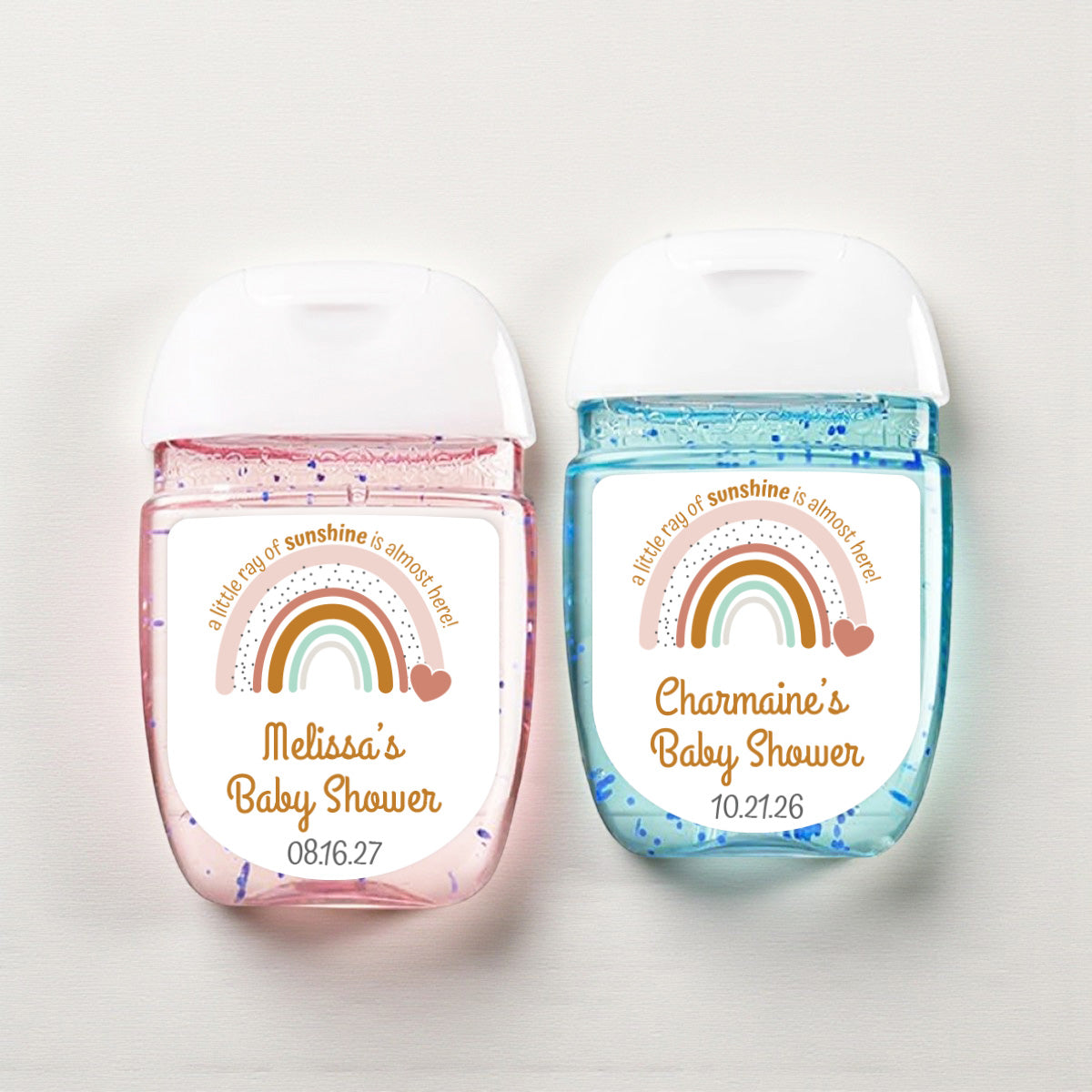 A Little Ray Of Sunshine Personalized Loop Sanitizer Labels (Set of 20)