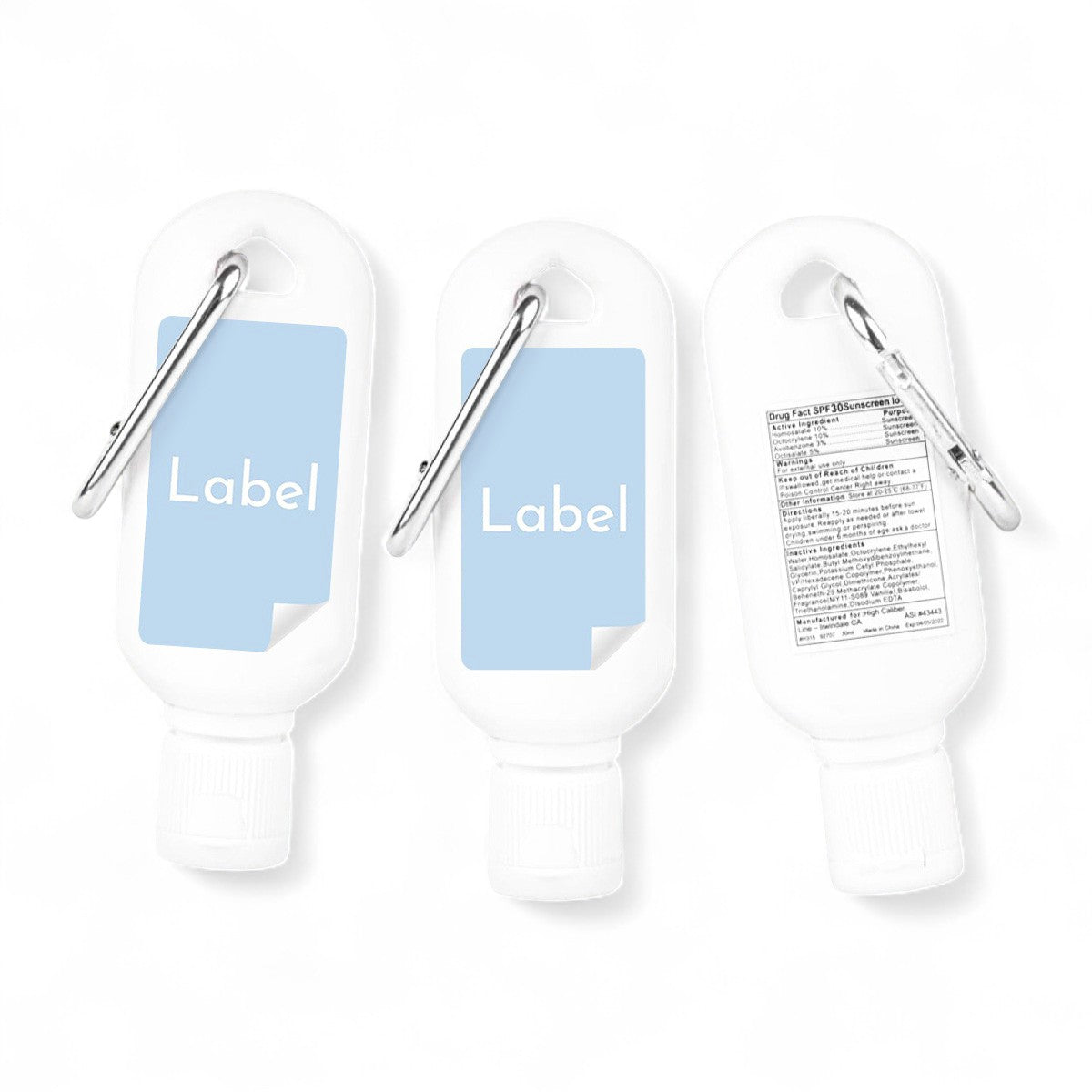 Western Cowboy Boots Personalized Sunscreen with Carabiner (Set of 12)