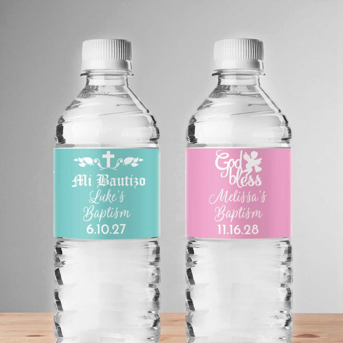 Baptism Personalized Water Bottle Labels (Set of 12)