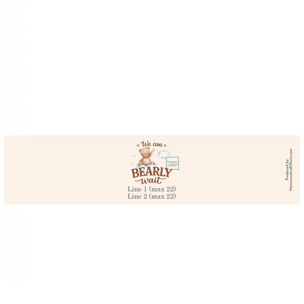 We Can Bearly Wait Personalized Water Bottle Labels (Set of 12)