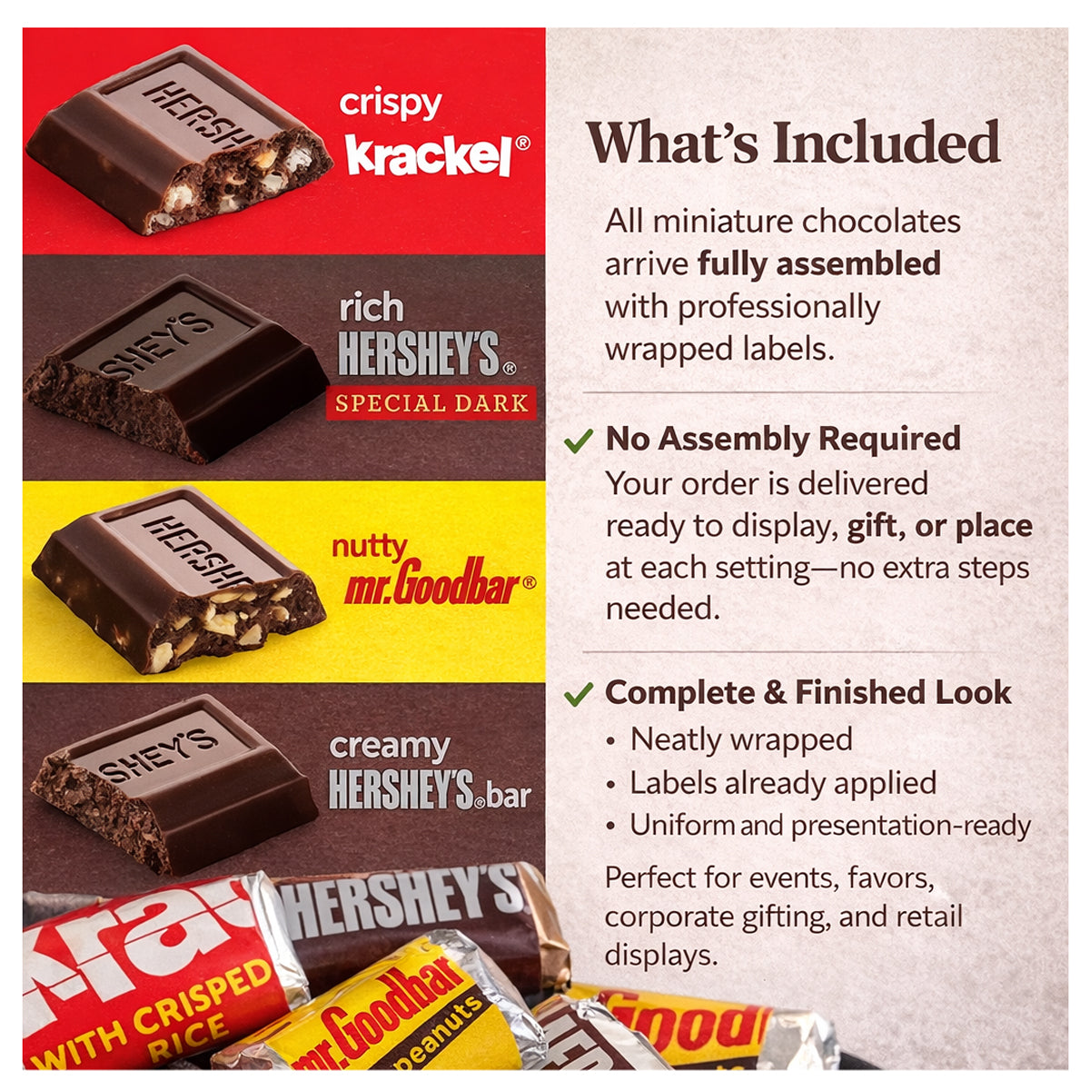 Logo Personalized Chocolate Hershey's Miniatures (Set of 40)