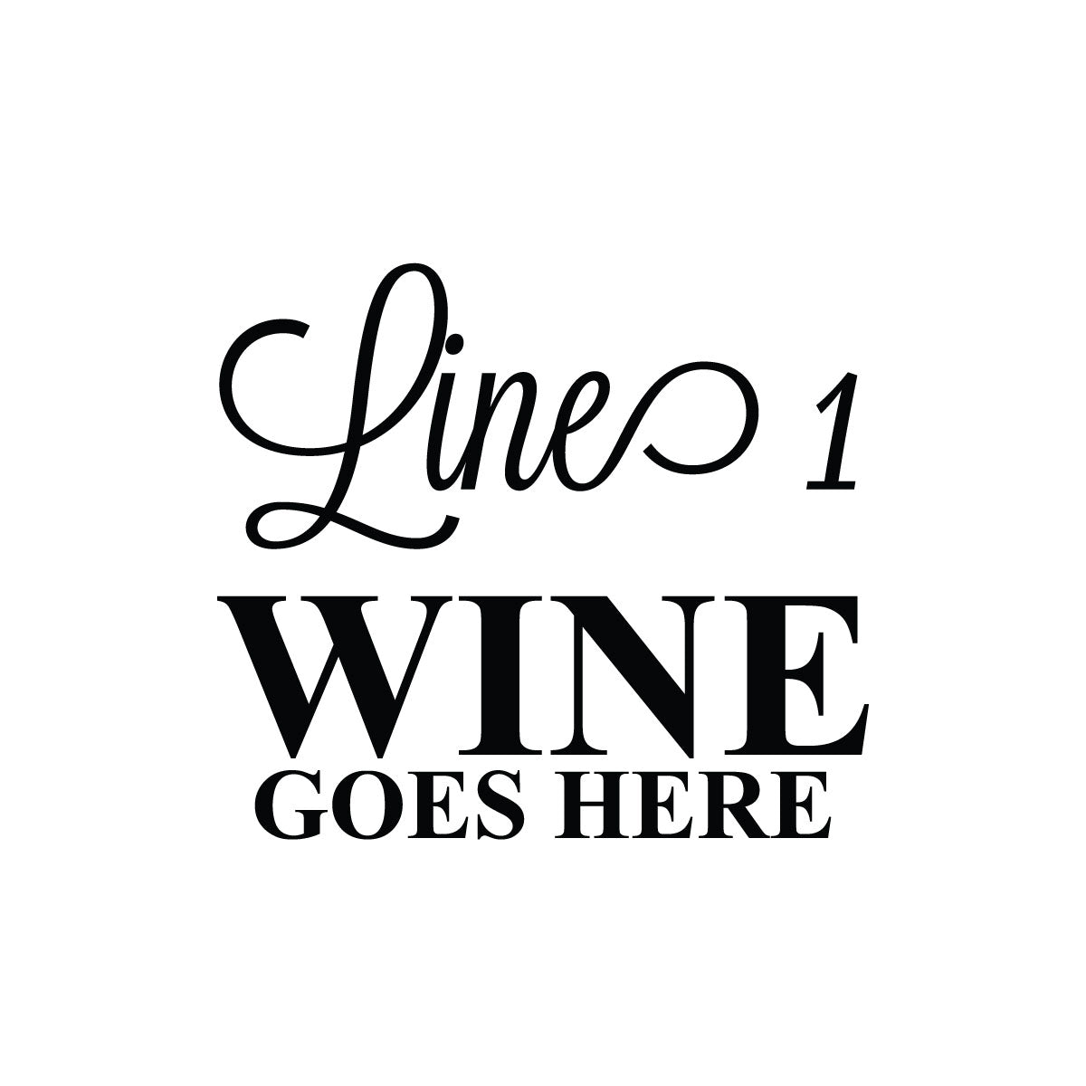 Wine Goes Here Personalized Wine Glass