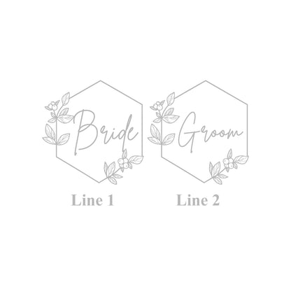 Engraved Bride and Groom 16 oz Mason Mugs : Personalized Wedding Toasting Glasses (Set of 2)