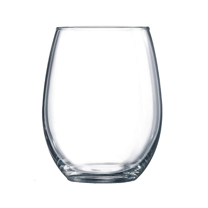 Arcoroc Perfection Stemless Wine Glass – Elegant 15 oz Glassware by Arc Cardinal - Set of 12