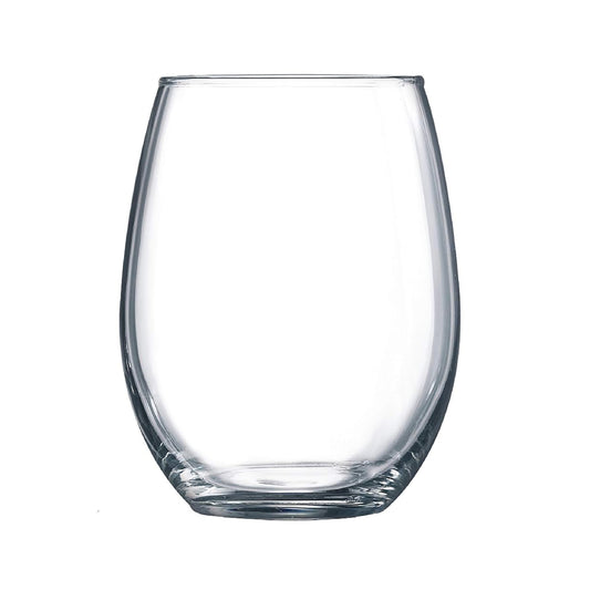 Arcoroc Perfection Stemless Wine Glass – Elegant 15 oz Glassware by Arc Cardinal - Set of 12