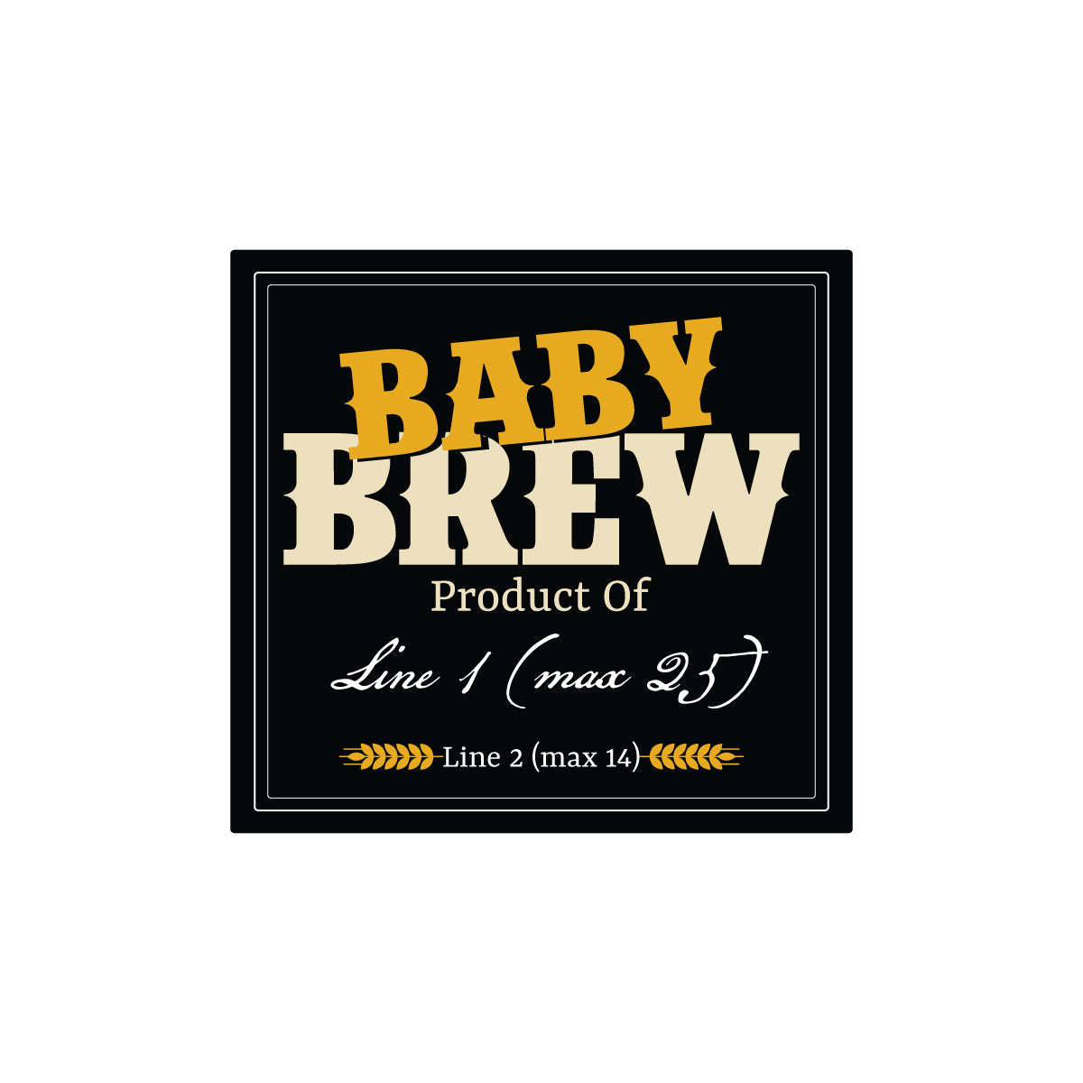 Baby Brew Personalized Beer Bottle Labels & Bottle Carrier