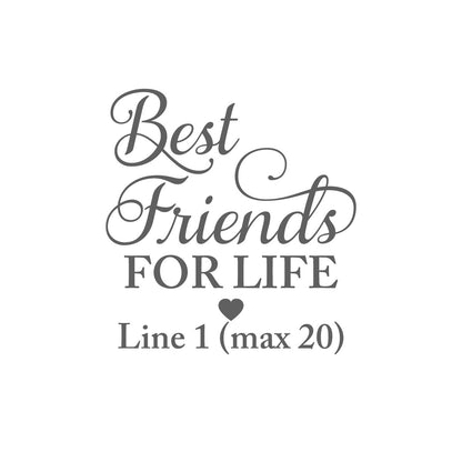 Best Friends For Life Personalized Wine Glass