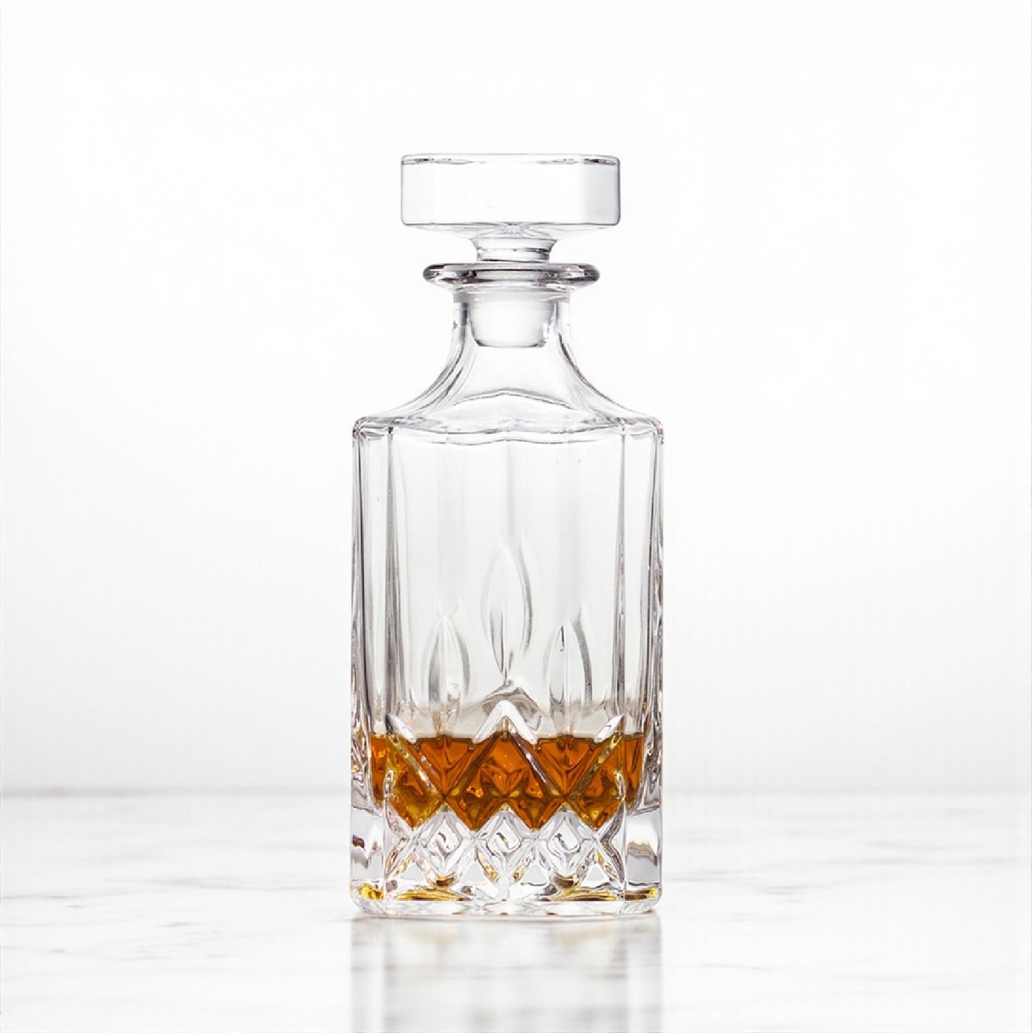 Beveled Whiskey Decanter by Memories and Effects - Set of 6