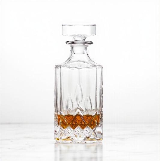 Beveled Whiskey Decanter by Memories and Effects - Set of 6