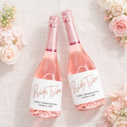 Bride Tribe Personalized Champagne Labels, Set of 6