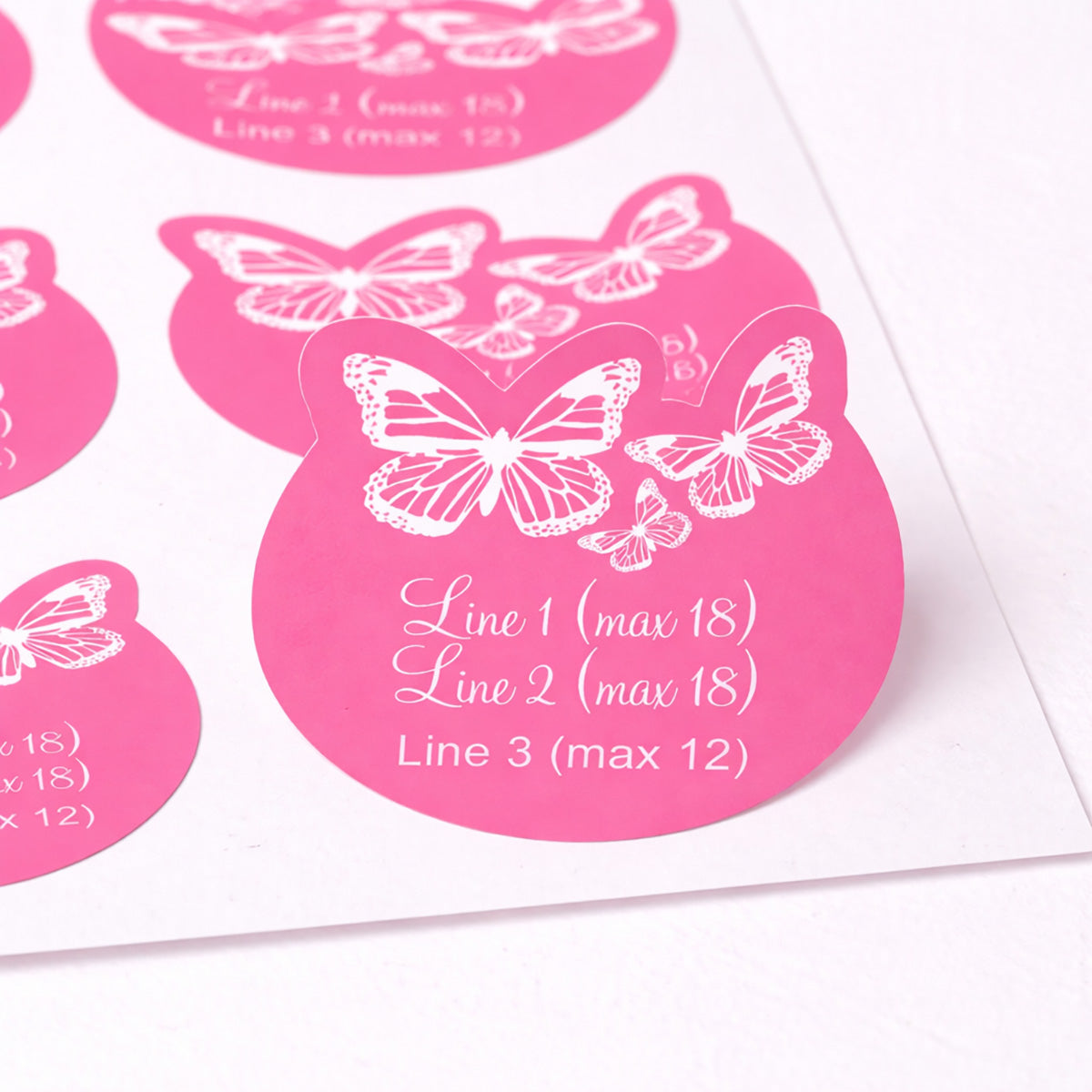 Butterfly Doilies Personalized Die-Cut Favor Labels (Set of 24)