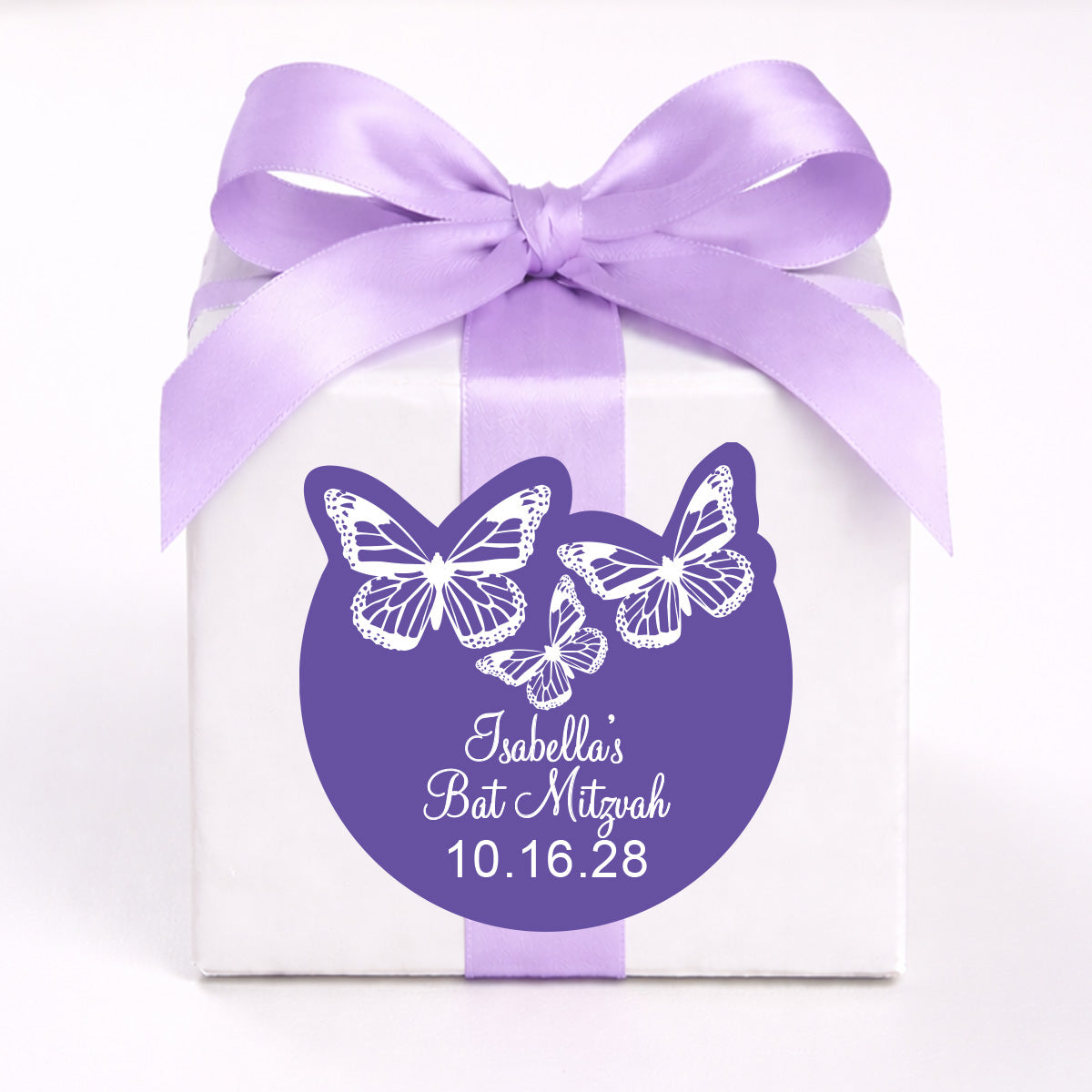 Butterfly Doilies Personalized Die-Cut Favor Labels (Set of 24)