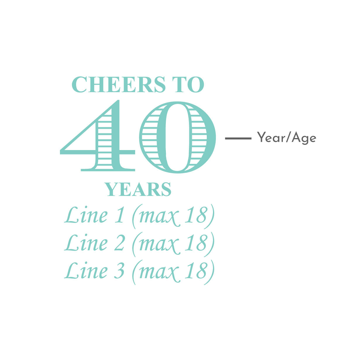 Cheers to Years Personalized Wine Glass with Stem (Set of 24)