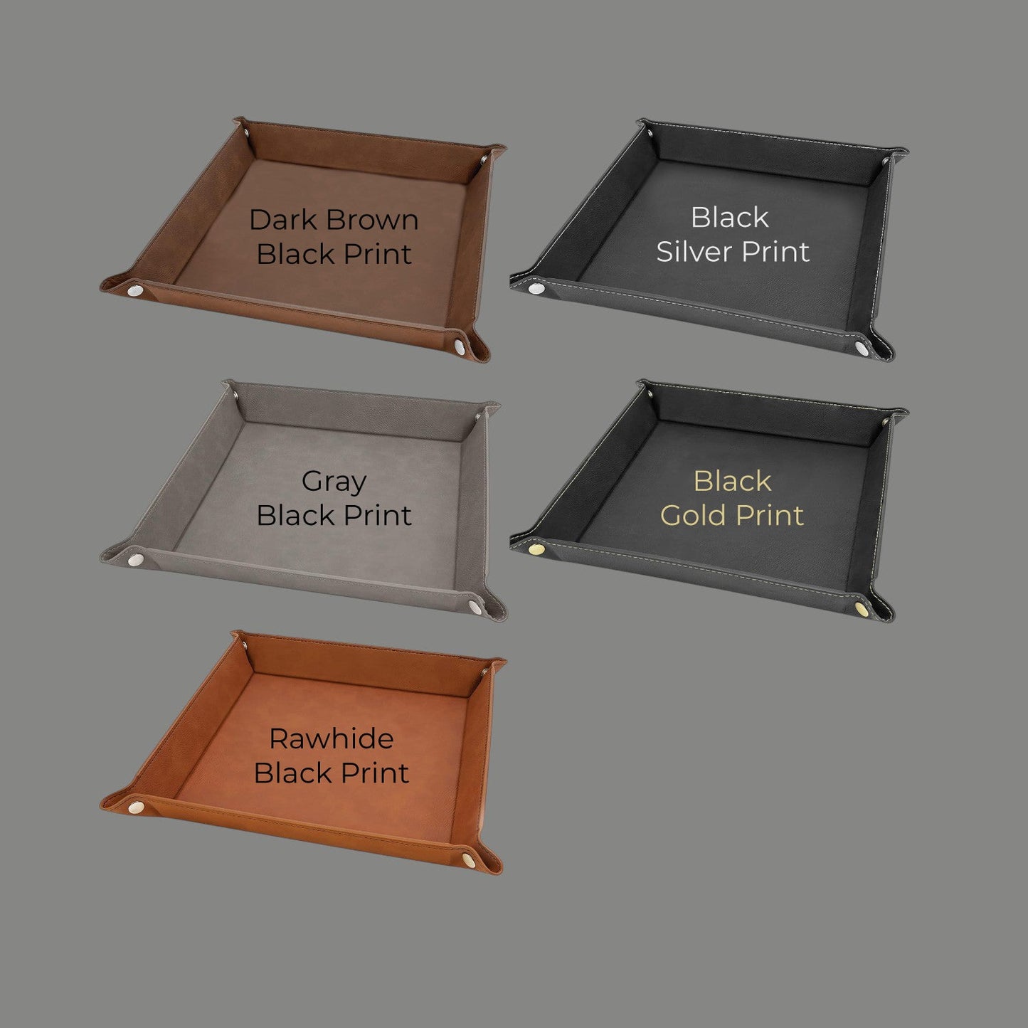 Football Personalized Leather Valet Tray Organizer