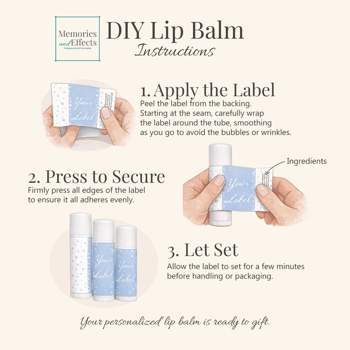 Cheers To # Personalized Lip Balm Favors (Set of 12)