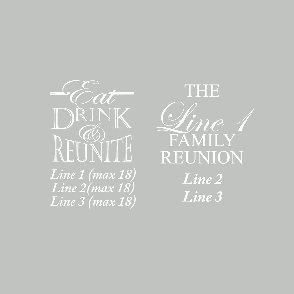 Family Reunion Personalize Square Labels (Set of 24)