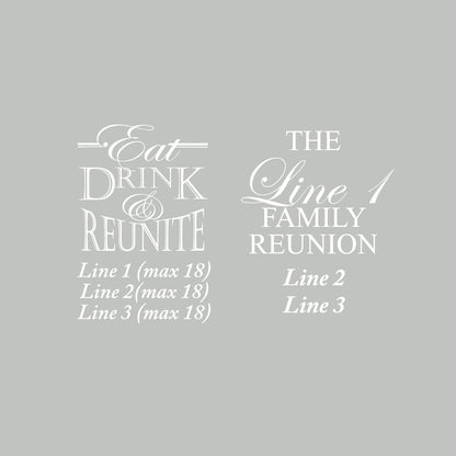 Family Reunion Personalize Square Labels (Set of 24)