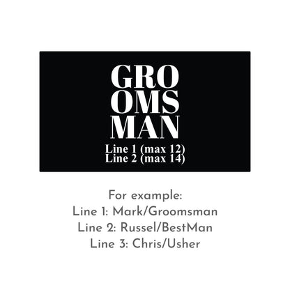 Groomsman Best Man Personalized Champagne Labels, Set of 6