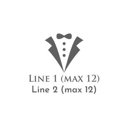 Tux Groomsman Best Man Personalized Whiskey Decanter Set