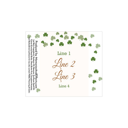 Irish Shamrock Confetti Personalized Lip Balm Favors (Set of 12)