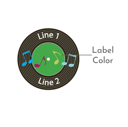 Record Vinyl  Personalize Classic Round Sticker, Set of 20