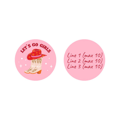 Let’s Go Girls Personalized Bachelorette Kisses & Reese's Candy Labels (Set of 100)