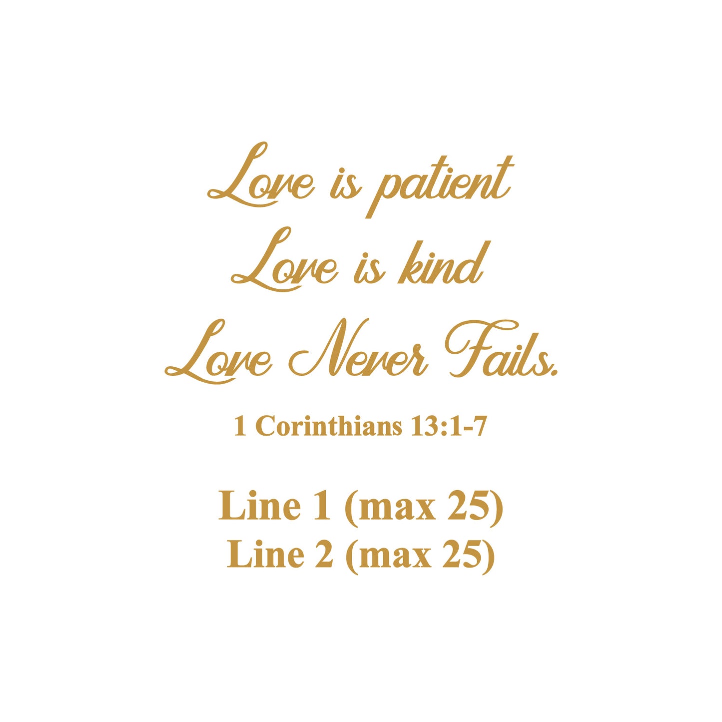 Love Is Patient, Love Is Kind Personalized Wedding Aisle Runner