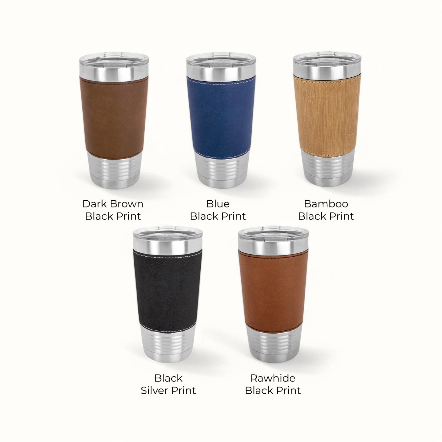 Football Personalized 20 oz. Leather Tumbler