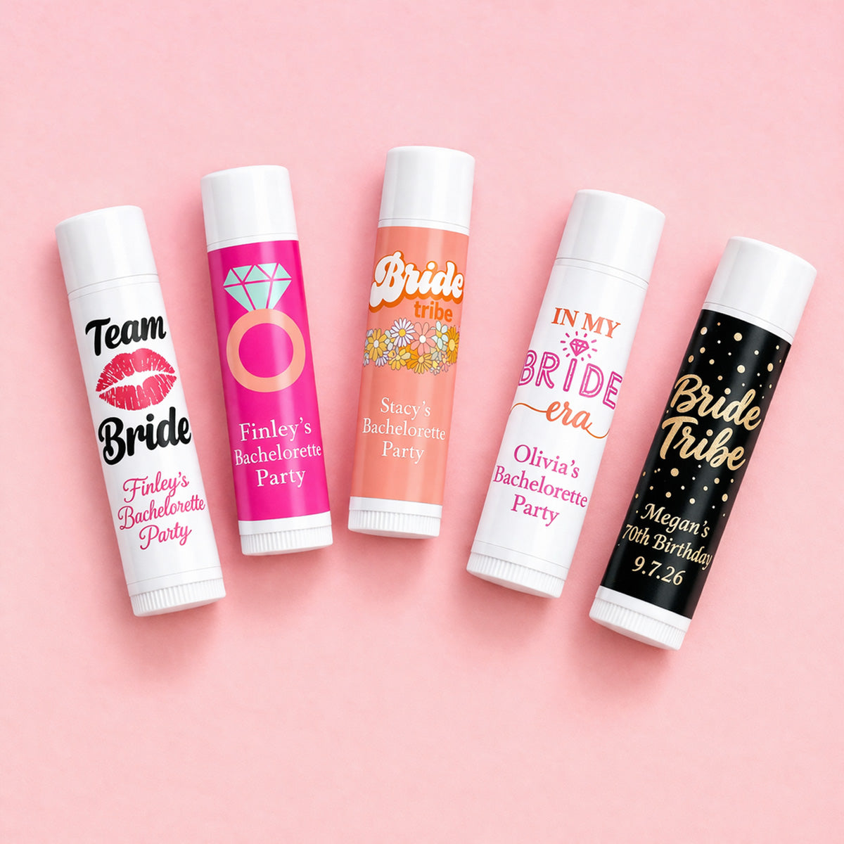 Bride Tribe Personalized Lip Balm Favors (Set of 12)