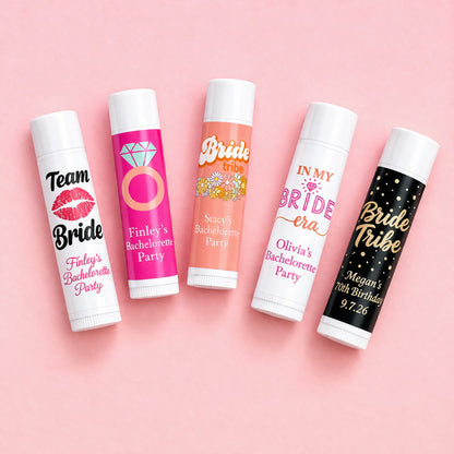 Bride Tribe Personalized Lip Balm Favors (Set of 12)