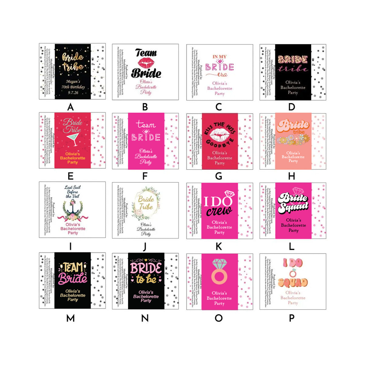 Bride Tribe Personalized Lip Balm Favors (Set of 12)