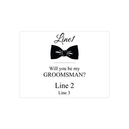 Will You Be My Groomsman Personalized Beer Bottle Carrier Set