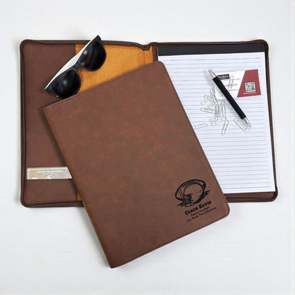 Football Personalized Leather Portfolio